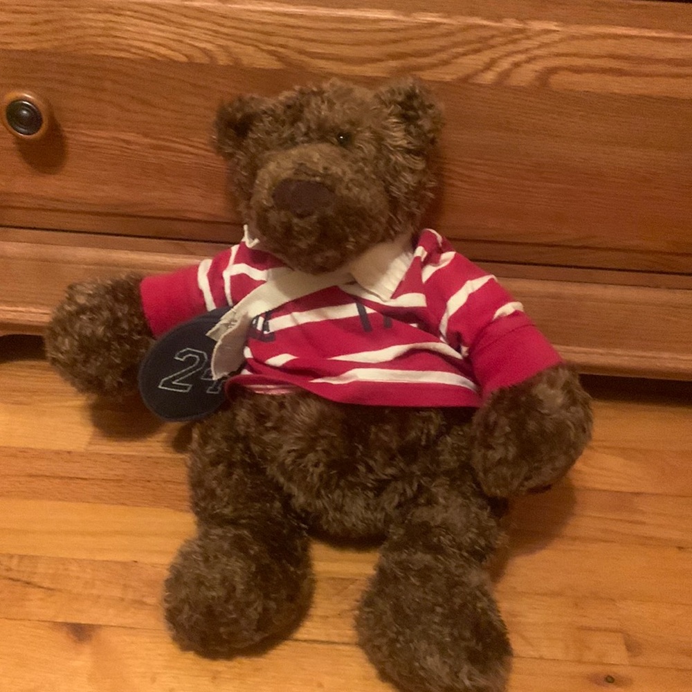 American eagle stuffed bear Roscoe the rugby bear non-smoking home no perfumes